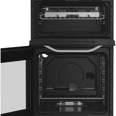 Hotpoint HTG5GCWL 50cm Gas Twin Cooker with Glass Lid White