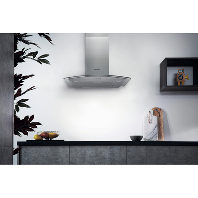 Hotpoint PHGC64FLMX 60cm Chimney Cooker Hood Stainless Steel