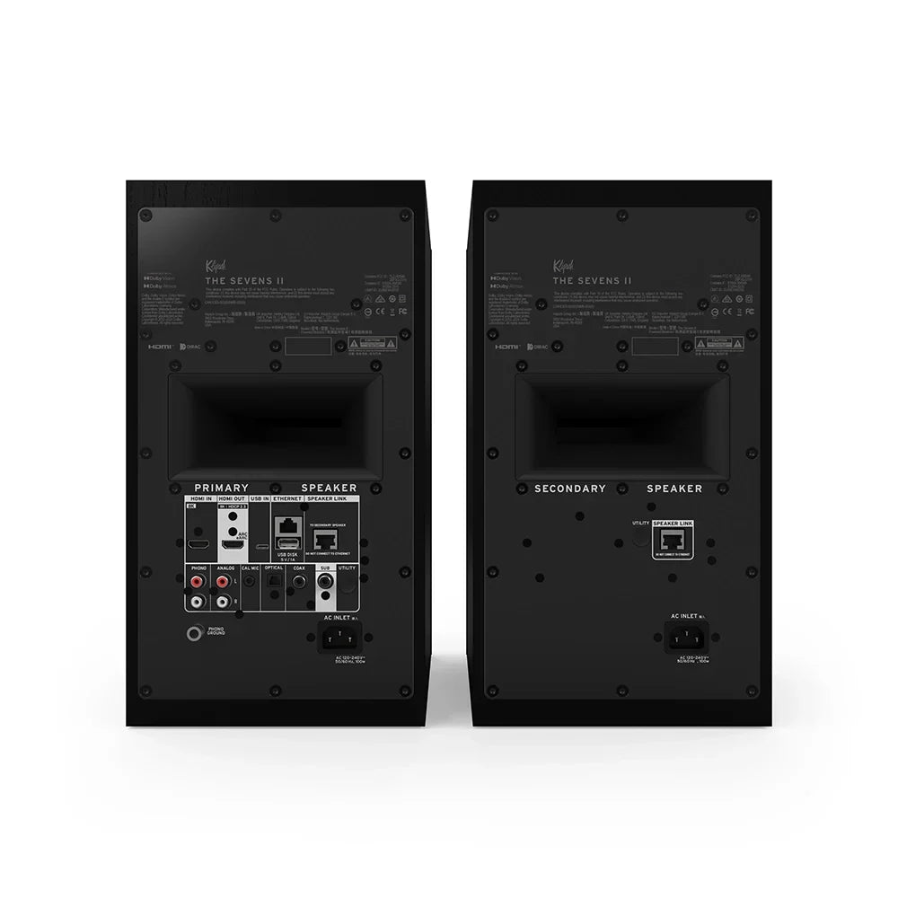 Klipsch The Nines II Active Bookshelf Speakers Ebony