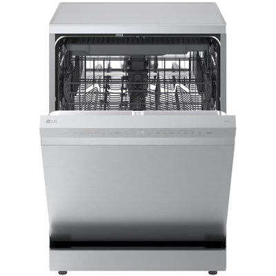 LG DF273FVS TrueSteam QuadWash WiFi Connected Full Size Freestanding Dishwasher 14 Place Settings Silver