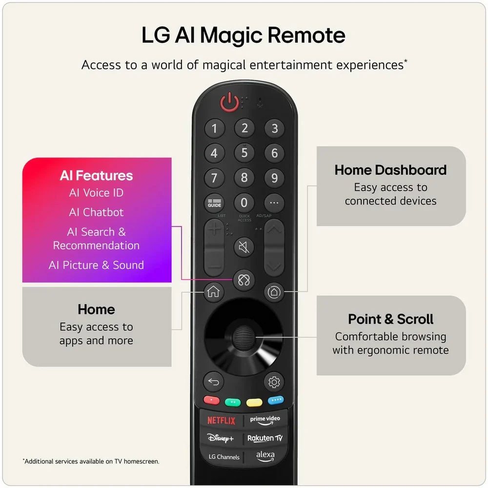 LG OLED77C66LB 77 Inch OLED evo AI C6 4K Ultra HD HDR Smart TV 2026