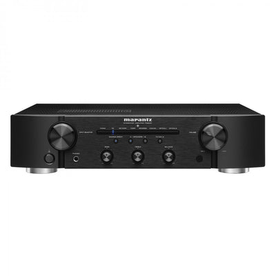 Marantz PM6007 Integrated Amplifier Black with Klipsch RP-600M II Bookshelf Speakers Pair Walnut HiFi Package