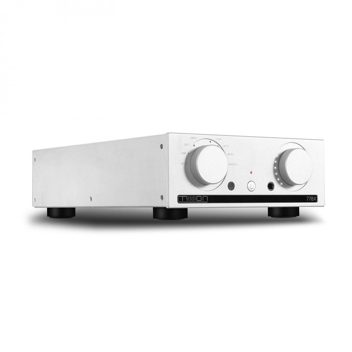 Mission 778X Integrated Amplifier Silver with LX-2 MKII Bookshelf Speakers White Pair HiFi Package