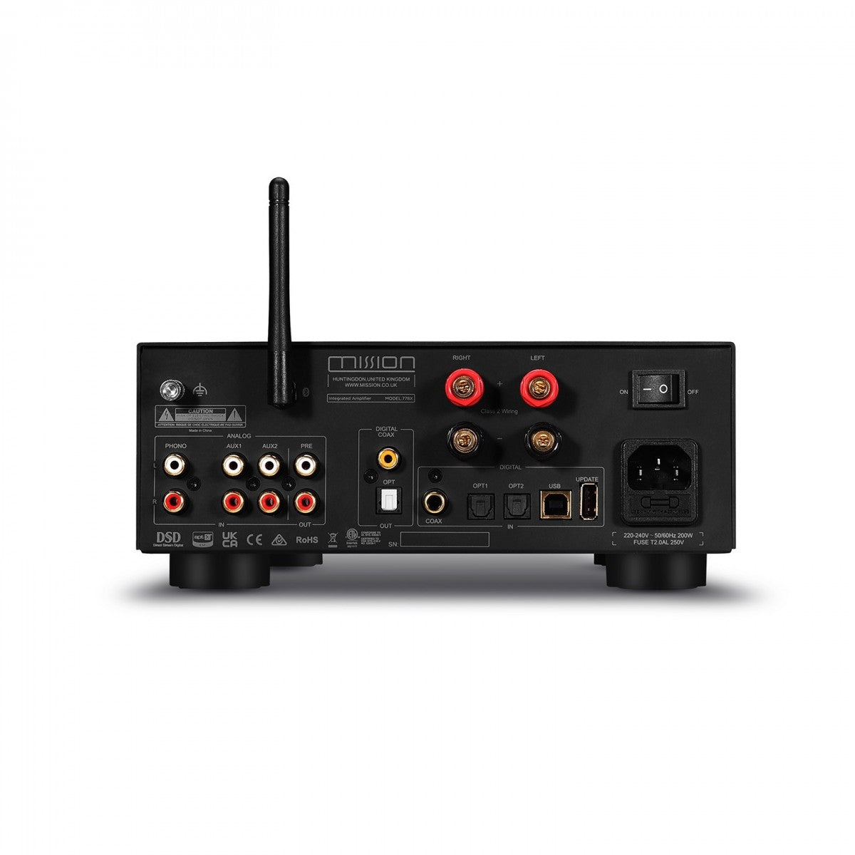 Mission 778X Integrated Amplifier with Monitor Audio Bronze 50 7G Bookshelf Speakers Pair HiFi Package - Black