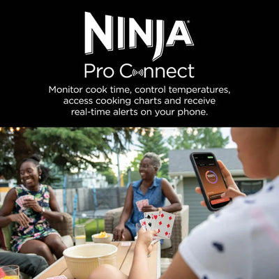 Ninja OG901UK Woodfire Pro Connect XL Electric BBQ Grill & Smoker with Cover and Woodfire Pellets OG901UKCOVKIT