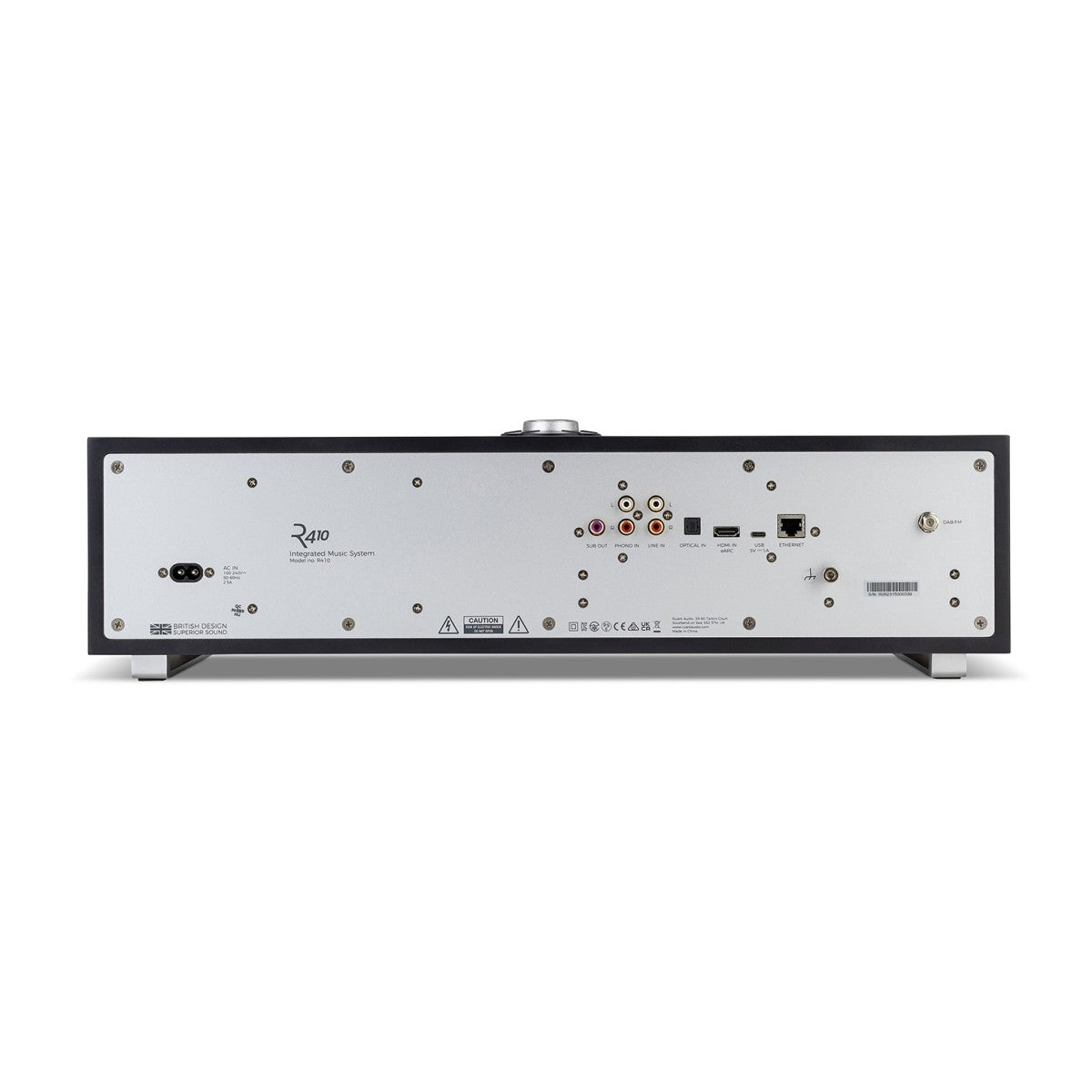 Ruark R410 Integrated Music System - Satin Charcoal with Walnut Grille