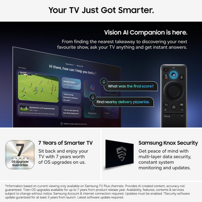 Samsung QE100QN80HUXXU 100 Inch QN80H QLED Quantum Mini LED 4K Ultra HD HDR Smart AI TV 2026