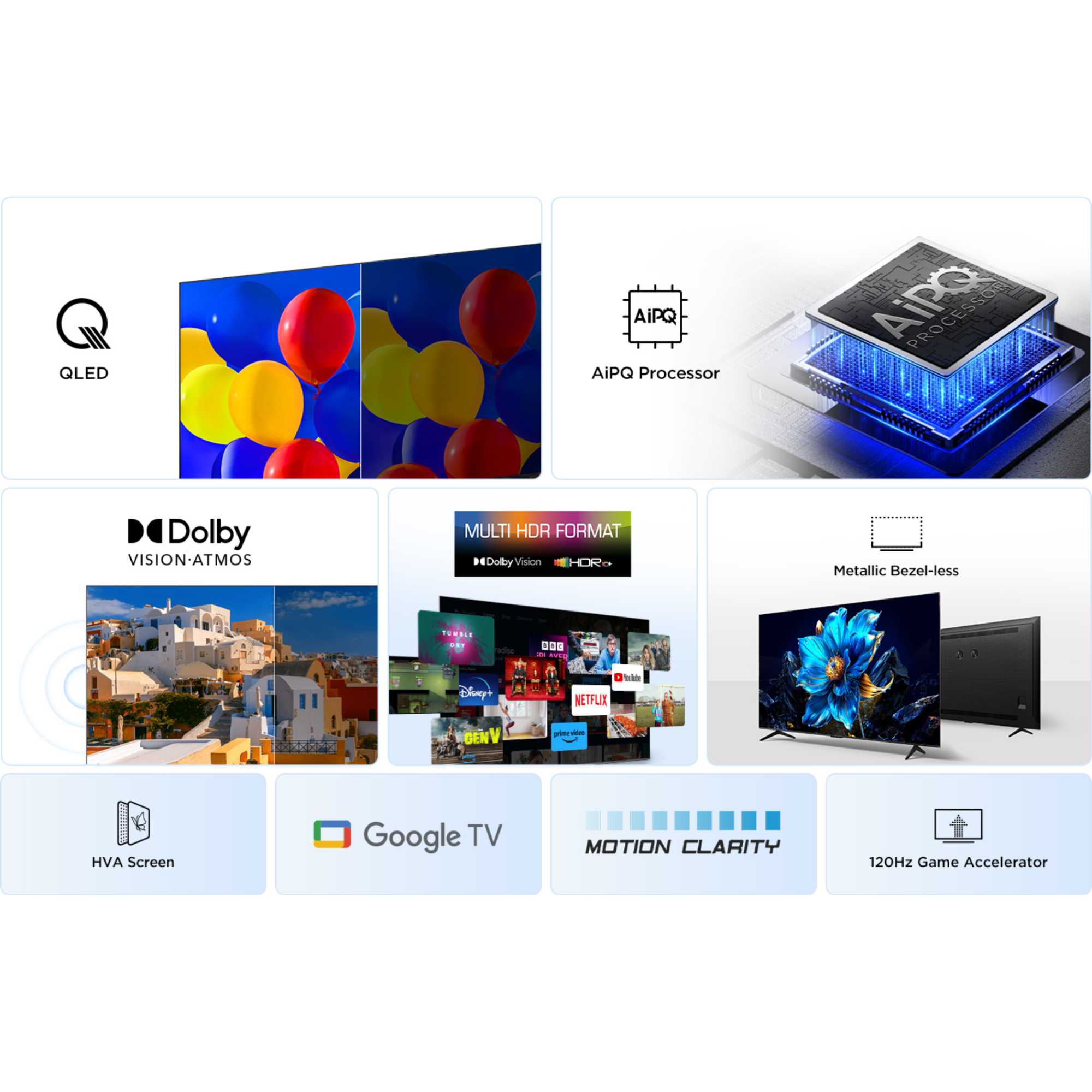 TCL 50P7K-UK 50 Inch P7K 4K QLED Ultra HD HDR Direct LED Smart Google TV