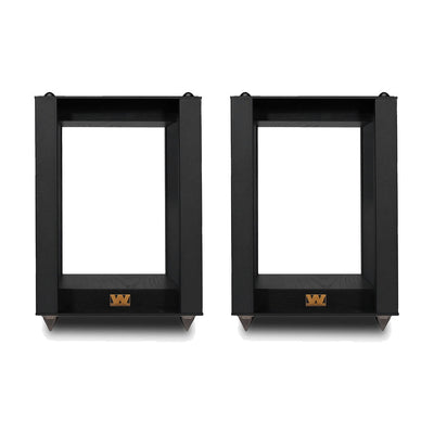 Wharfedale Super Linton Heritage Standmount Speakers with Matching Stands - Black Oak