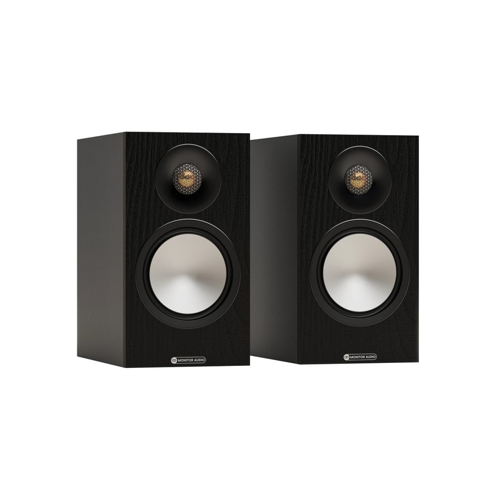 WiiM Amp Ultra Streaming Amplifier Grey with Monitor Audio Bronze 50 7G Bookshelf Speakers Black Pair
