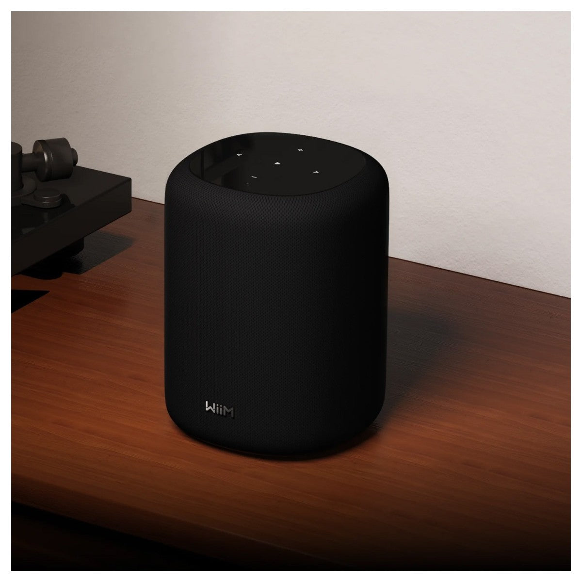 WiiM Sound Lite Wireless Smart Speaker with WiiM NorStone Floor Stand (Single) - Black